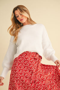 BOXY PULLOVER SWEATER (WHITE)