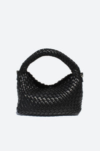 STREET LEVEL WOVEN MINI TOTE IN BLACK