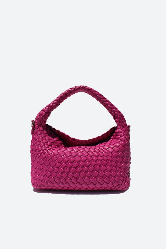 STREET LEVEL WOVEN MINI TOTE IN PINK