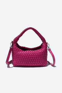 STREET LEVEL WOVEN MINI TOTE IN PINK