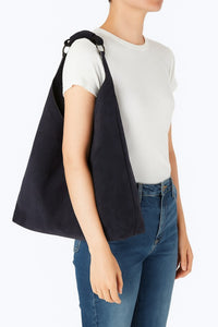STREET LEVEL LOTUS FAUX SUEDE TOTE (Skyline Slate Blue)