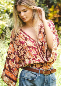 KIMONO SLEEVE BLOUSE