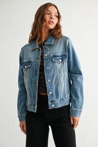 RELAXED CLASSIC DENIM JEAN JACKET (MED. WASH)