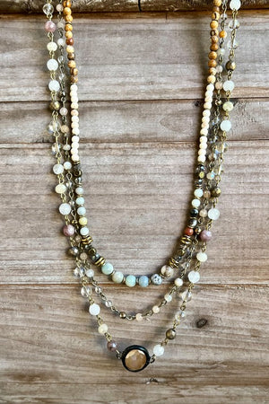 LAYERED JUSTINA NECKLACE (JASPER) made with natural stones