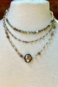 LAYERED JUSTINA NECKLACE (JASPER) made with natural stones