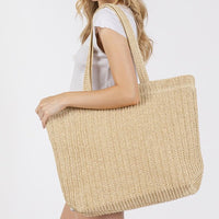 Solid Crochet Straw Bag
Inner Pocket
Zipper Closure

Color:&nbsp; &nbsp;Beige