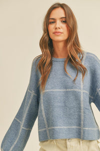 GRID PATTERN SWEATER