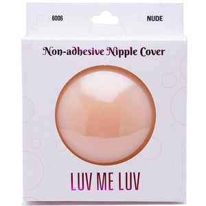 Package of LUV ME LUV non-adhesive nipple cover in nude color 