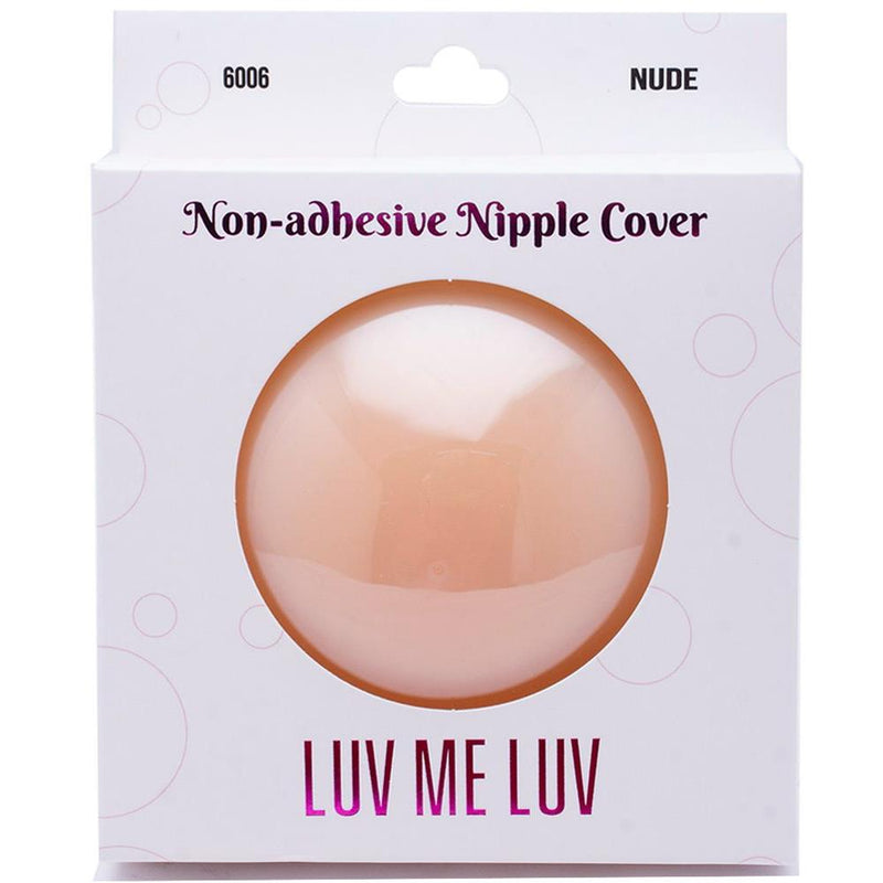 Package of LUV ME LUV non-adhesive nipple cover in nude color 