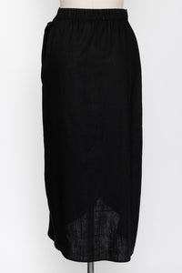 Wrap Midi Skirt in Black