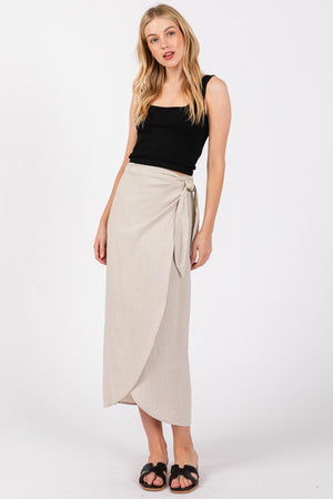 Wrap Midi Skirt in Natural (style guide only)