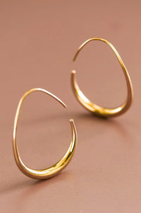 GOLD-PLATED OPEN HOOP EARRNINGS