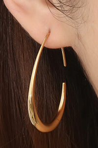 GOLD-PLATED OPEN HOOP EARRNINGS