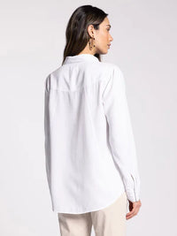 THREAD & SUPPLY GINGER TOP (WHITE) CLASSIC BUTTON DOWN