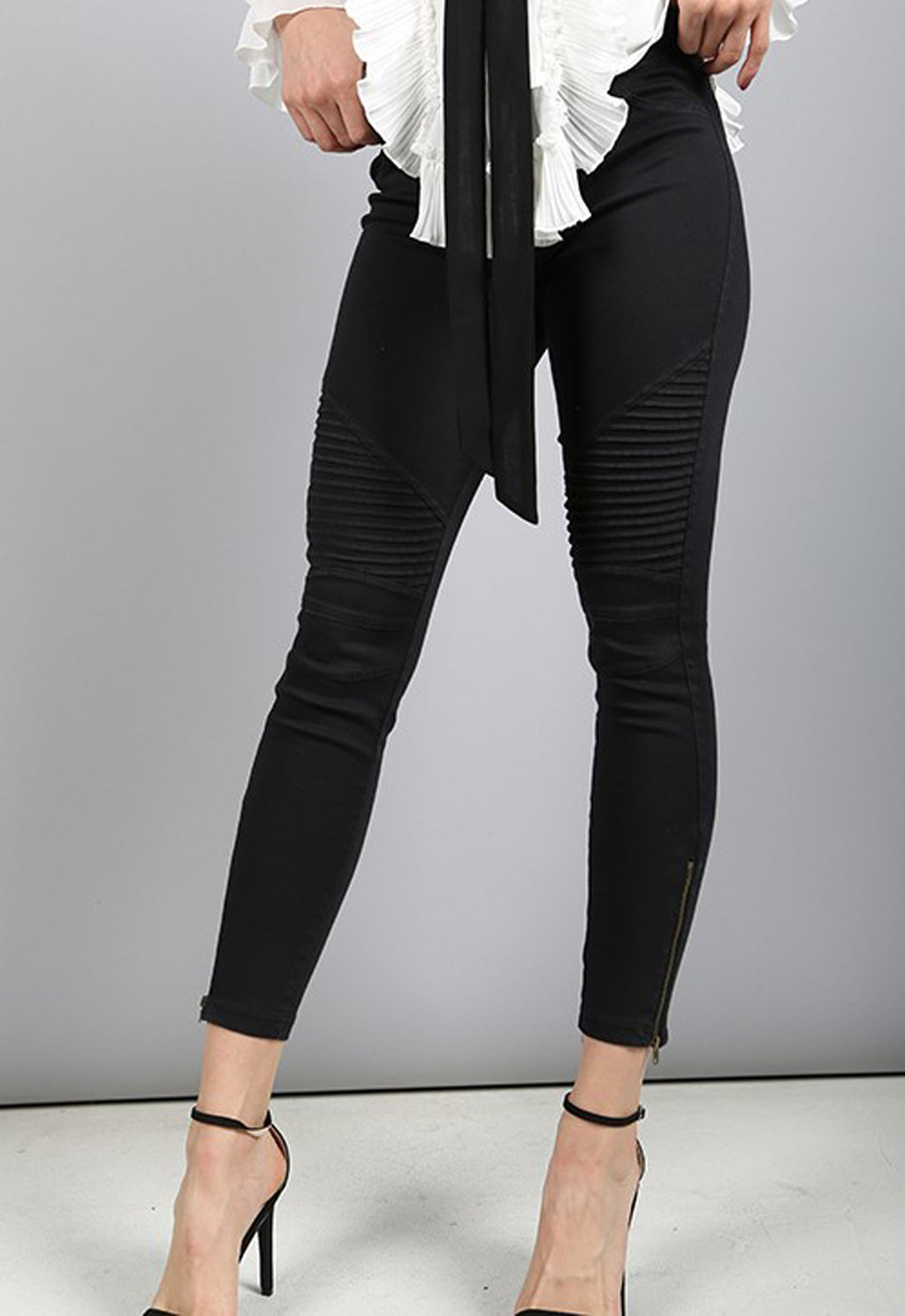 Moto Jegging by Beulah in Black