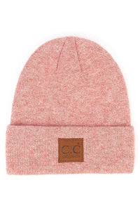 C.C Heathered BOYFRIEND BEANIE in bubble berry