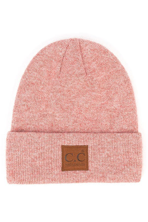 C.C Heathered BOYFRIEND BEANIE in bubble berry