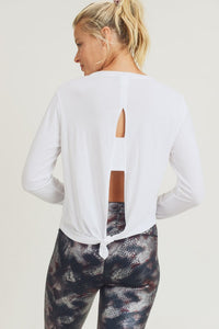 DOUBLE CUT-OUT TIE-BACK TOP (WHITE)