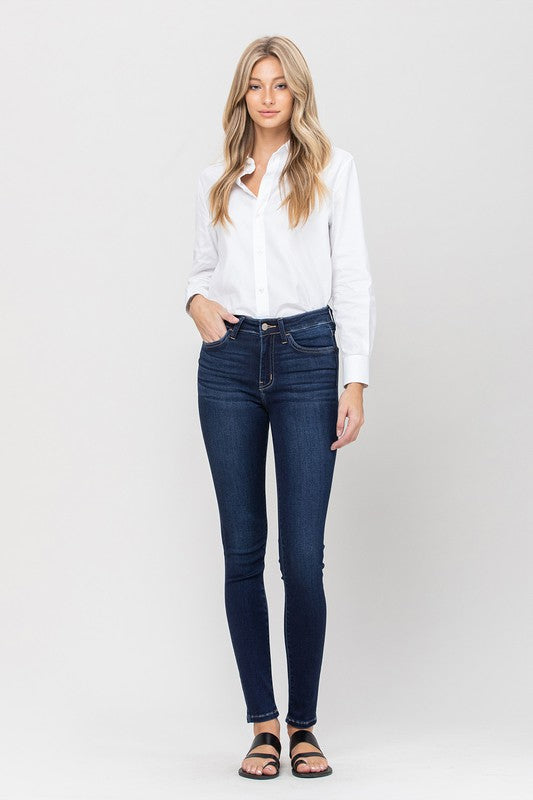MID RISE ANKLE SKINNY JEANS, NON-DISTRESSED